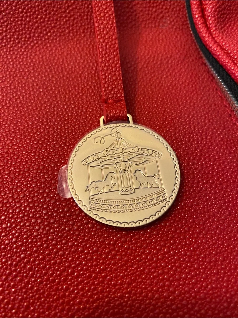 Estee Lauder Red Train Case Travel Bag Makeup Cosmetic Zipper with Handle